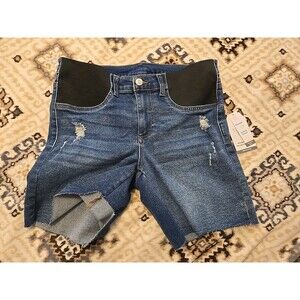 Time & Tru Women's Maternity Bermuda Shorts Medium Wash Size Medium (8-10)